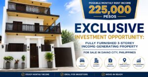 Turnkey 3-Storey Rental Property for Sale in Davao City — Fully Furnished, Income-Ready